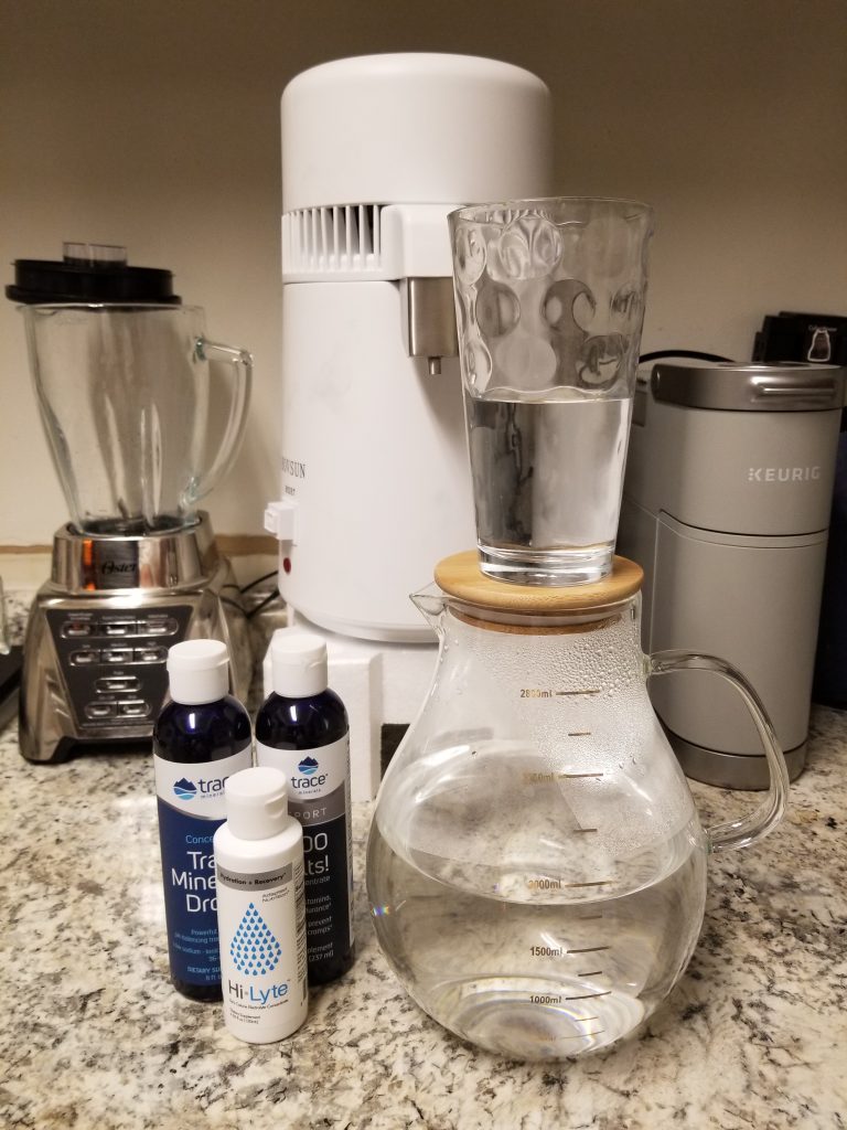 distilled water with trace minerals added back in